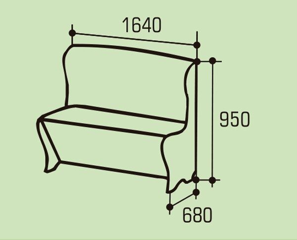 Мягкий кухонный диван "Версаль"